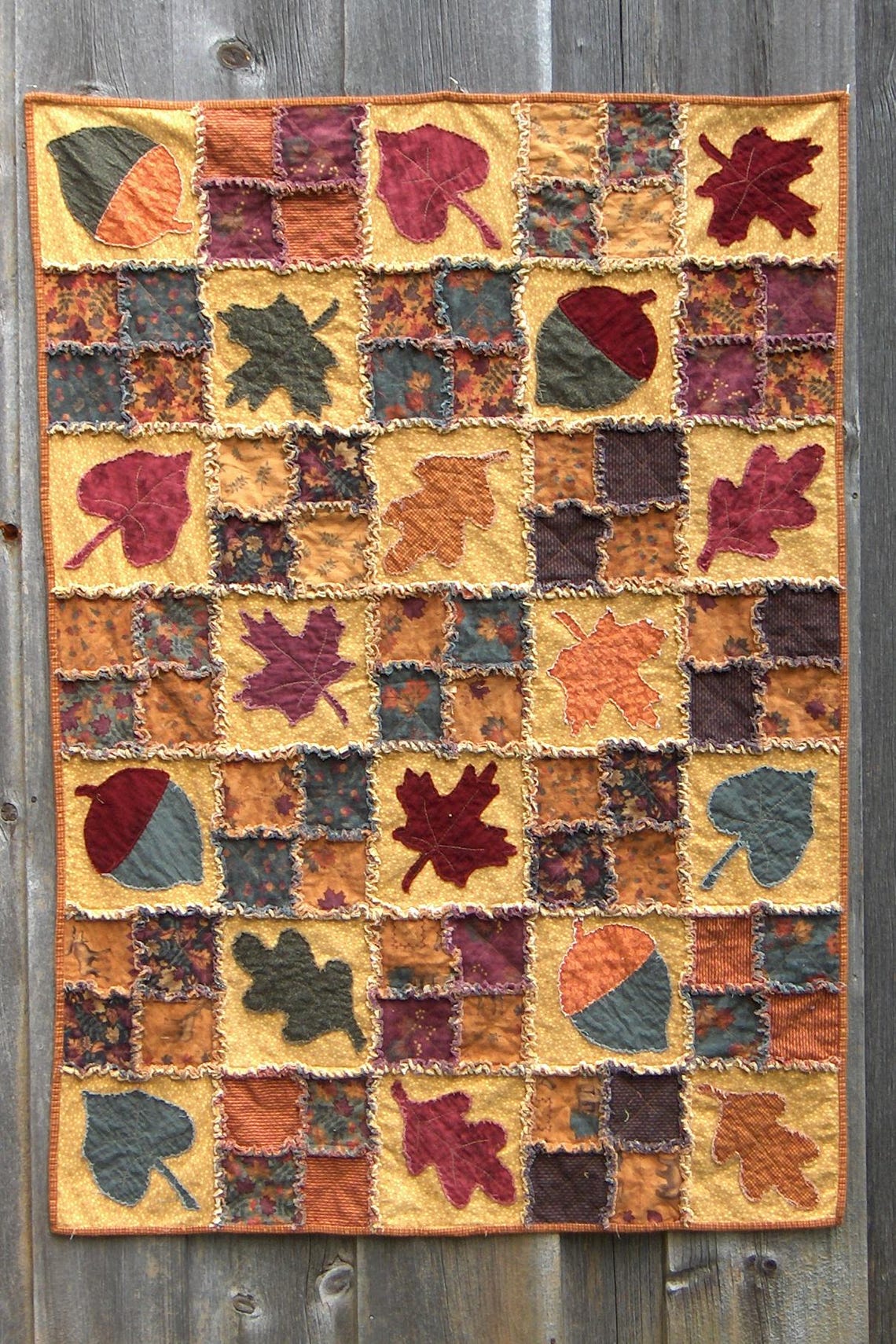 Lap Rag Quilt Autumn Rag Quilt Pattern: Easy Lap Quilt (40