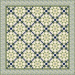 Oma&#39;s Garden Quilt pattern, King size quilt, Irish chain
