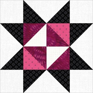 Block #9 - The Constellation Quilt Block of the Month Pattern, lap quilt, BOM, quilt pattern