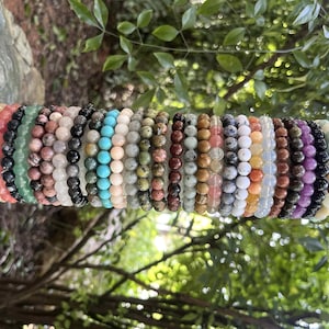 Elegant Natural Crystal Beaded Bracelet, Handmade Gemstone Jewelry for Women, Unique Boho Chic Gift, Minimalist Stacking Bracelet