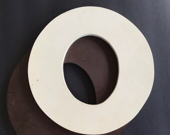 Vintage Sign Letter O Large Cut Out Wood Letter