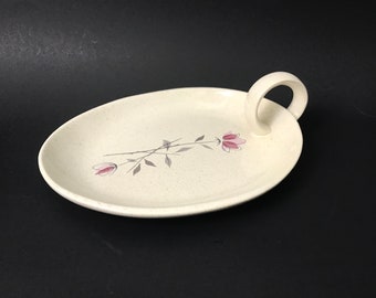 Vintage Franciscan Duet Open Jam Dish Pink Roses on Eclipse Shape