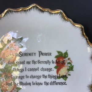 Vintage Serenity Prayer Plate Decorative Florida Souvenir Plate Wall Hanging image 4