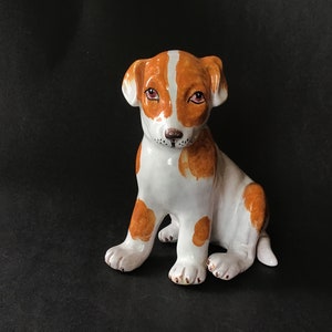 Vintage Dog Figurine Made in Italy Hand Painted