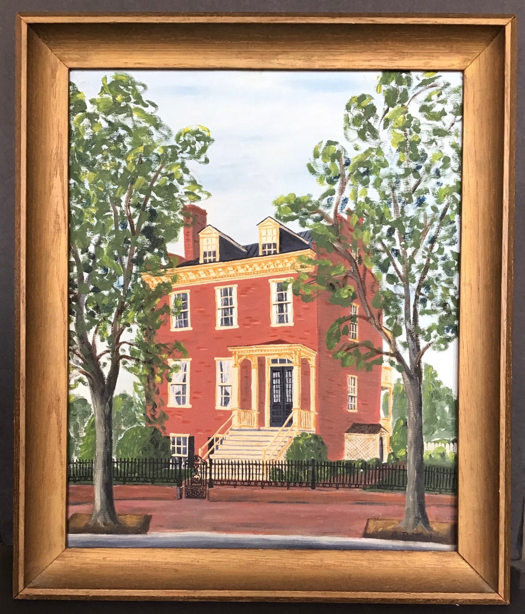 Vintage Painting Elmira Shelton House Framed Original Painting Etsy