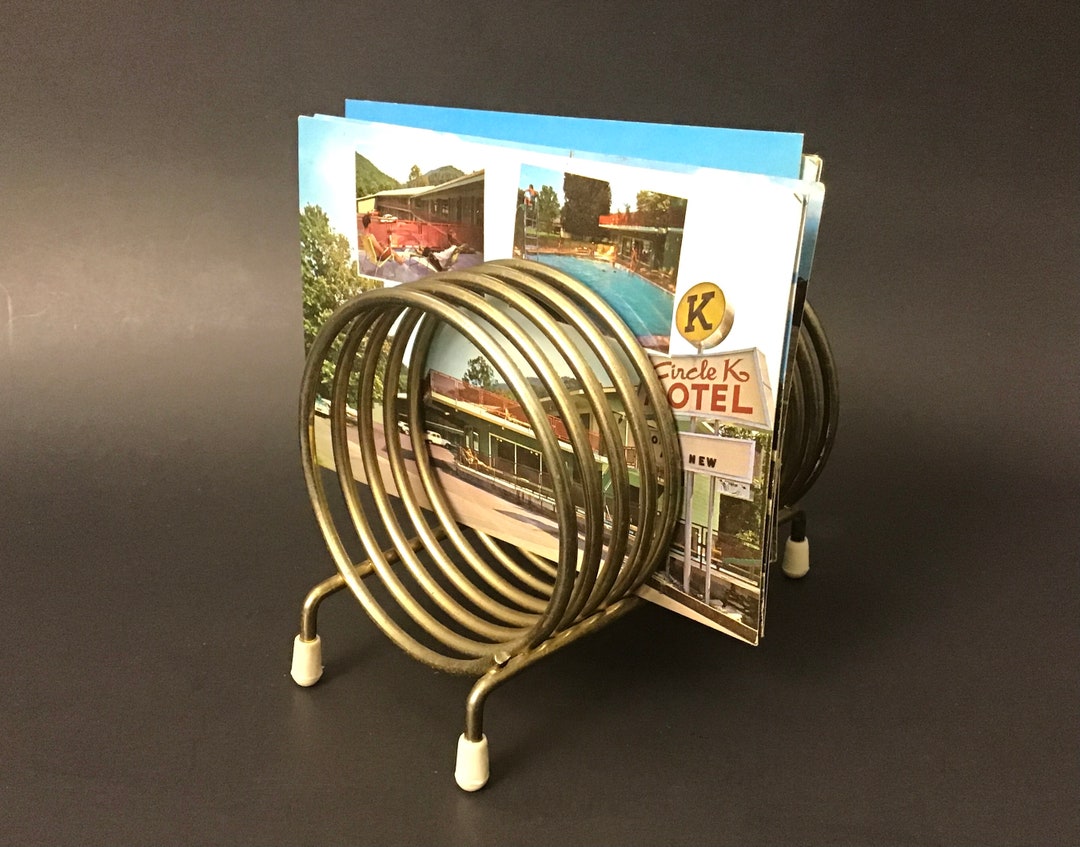 Vintage Coil Letter Holder Wire Desk Organizer Mail Holder Paper Sorter Etsy