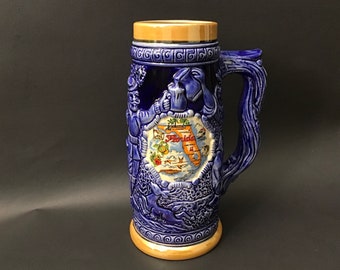 Vintage Florida Souvenir Stein Large Lusterware Mug Made in Japan