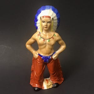 Vintage American Indian Figurine Made in Occupied Japan
