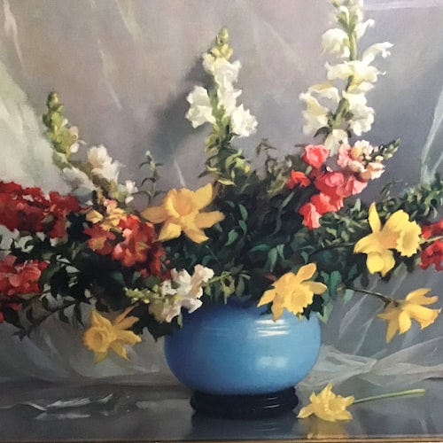 Vintage Marcel Dyf Floral Still Life Print Pink Azaleas Framed - Etsy