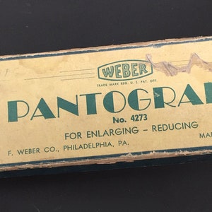 Vintage Weber Pantograph with accessories