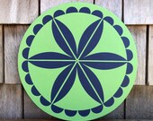Pennsylvania Dutch Rosette Wheel Hex Sign 2