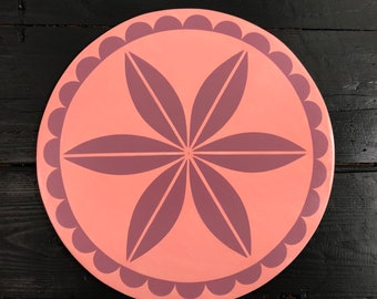 Rosette Wheel Hex Sign PA Dutch Style - 13 inches diameter - the circle of nature meant to bring blessings to your home.