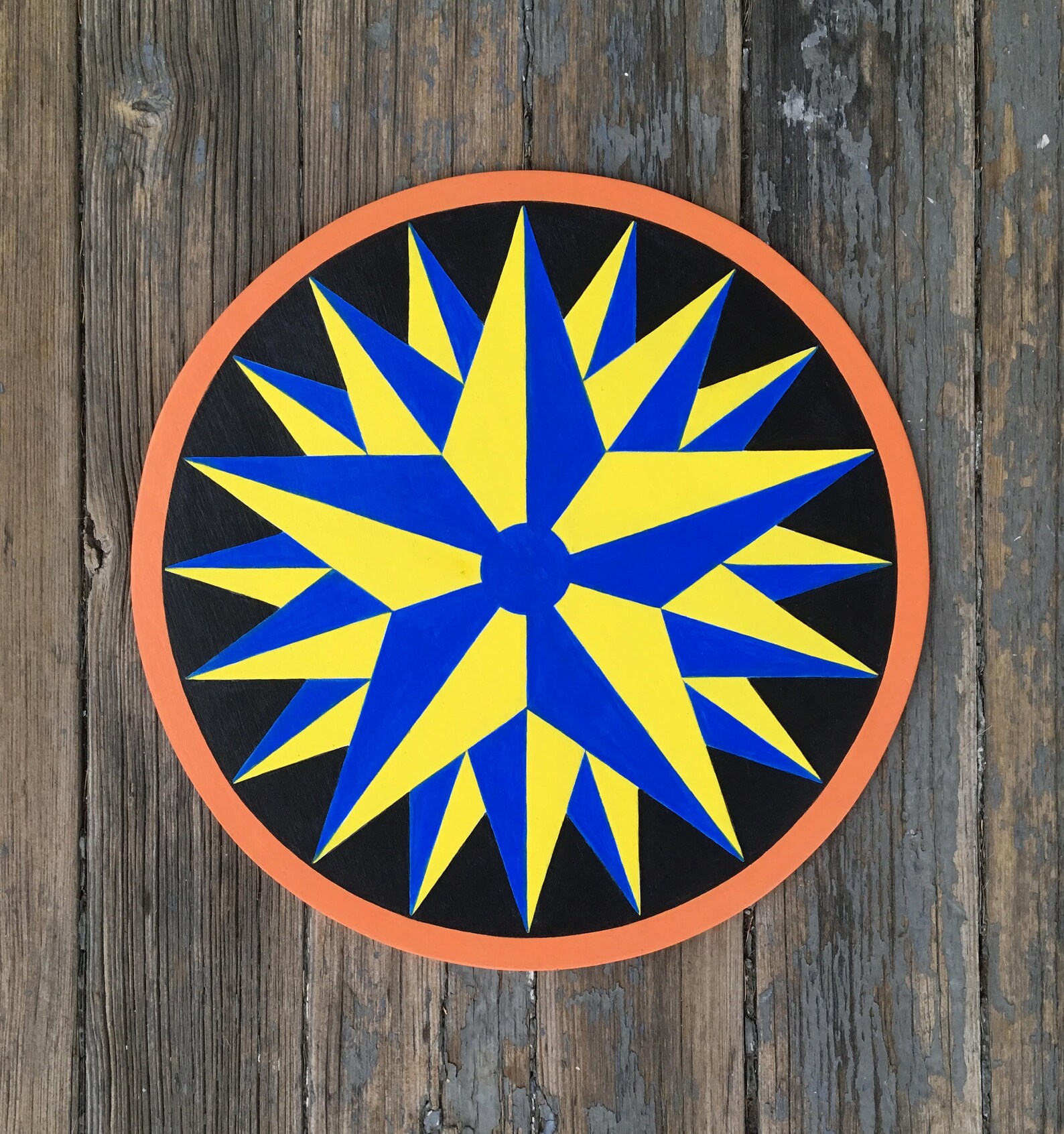 Nautical North Star Hex Sign PA Dutch Style Nautical Star or Etsy