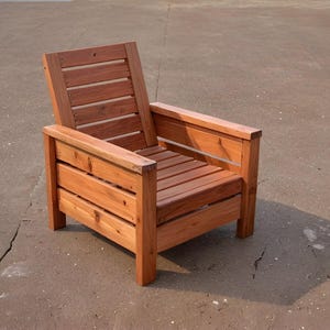 Modern outdoor chair build plan, Outdoor chair plan, Woodworking plans, Patio furniture, DIY Plans, Garden chair, Step by step, PDF File