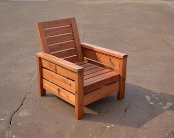 Plan de construction de chaise d'extérieur bricolage : plan de travail du bois de sièges de patio modernes (fichier PDF)