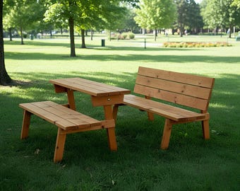 Progetto fai da te per tavolo e panca da picnic convertibili per esterni: lavorazione del legno per patio (file PDF)