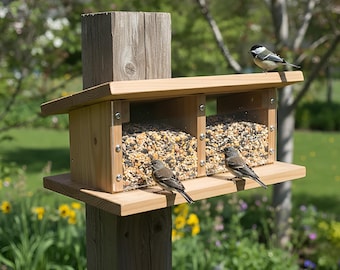 Plan de mangeoire à oiseaux en bois à faire soi-même : projet de jardin animalier (fichier PDF)