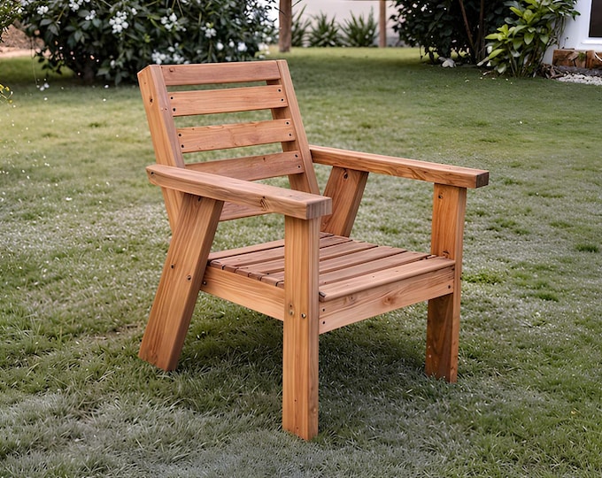 DIY Outdoor Wood Chair Build Plan: Modern Patio Furniture (PDF Download)