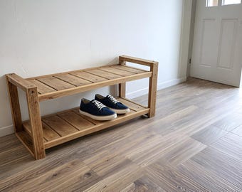 DIY Wood Shoe Rack Build Plan: Entryway Organizer (PDF Download)