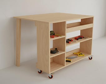 Plan de construction de l'établi pliant en bois : guide PDF du mobilier d'atelier