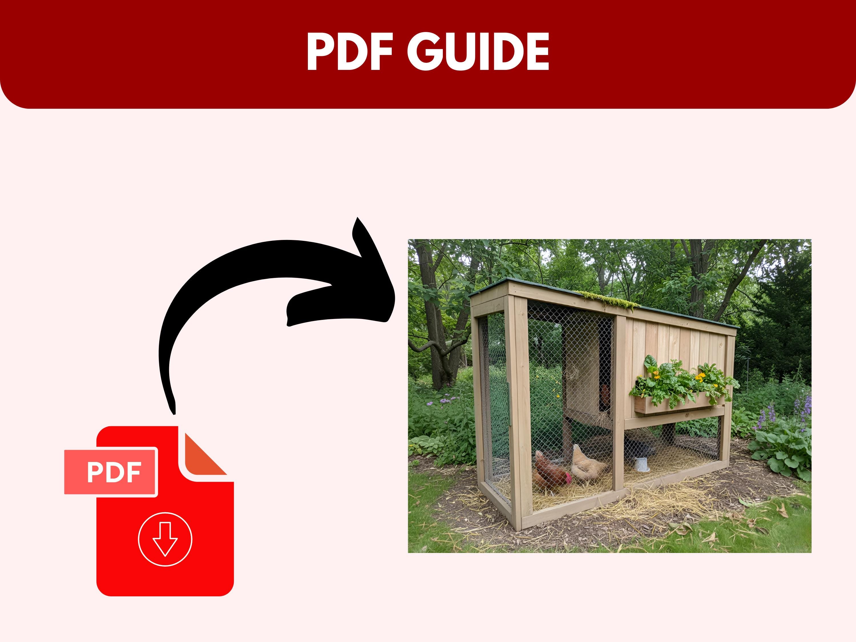 DIY Outdoor Wooden Chicken Coop Build Plan: Small Backyard Hens House ...
