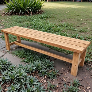 DIY Wooden bench build plan, Outdoor bench plan, Woodworking plan, Patio furniture, Wooden bench, Garden bench, PDF Download