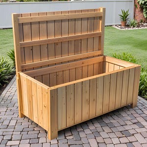 DIY Bench with Storage build plan, Modern Storage Bench. Woodworking plan, Patio furniture, Entryway bench, Rustic bench, PDF Download