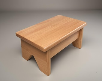 DIY Wooden Step Stool Build Plan: Easy Woodworking (PDF Plan)