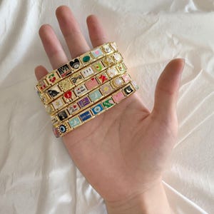 Gold Italian Charm Bracelet, Custom Italian Charm Bracelet, Gold Italian Bracelet, Custom Gold Italy Charms, Personalized Italian Bracelet