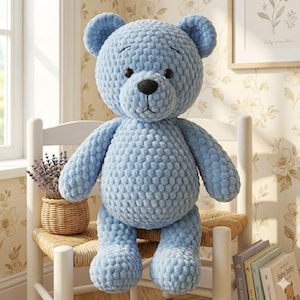 Amigurumi Teddy Bear Crochet Pattern – Plush Toy PDF Tutorial, Soft Cuddly Bear DIY for Beginners