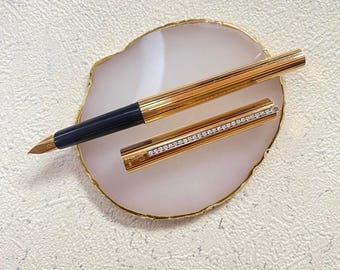 Pluma estilográfica ST Dupont Classic, excepcional: plumín de oro de 18 quilates, chapado en oro - VP224