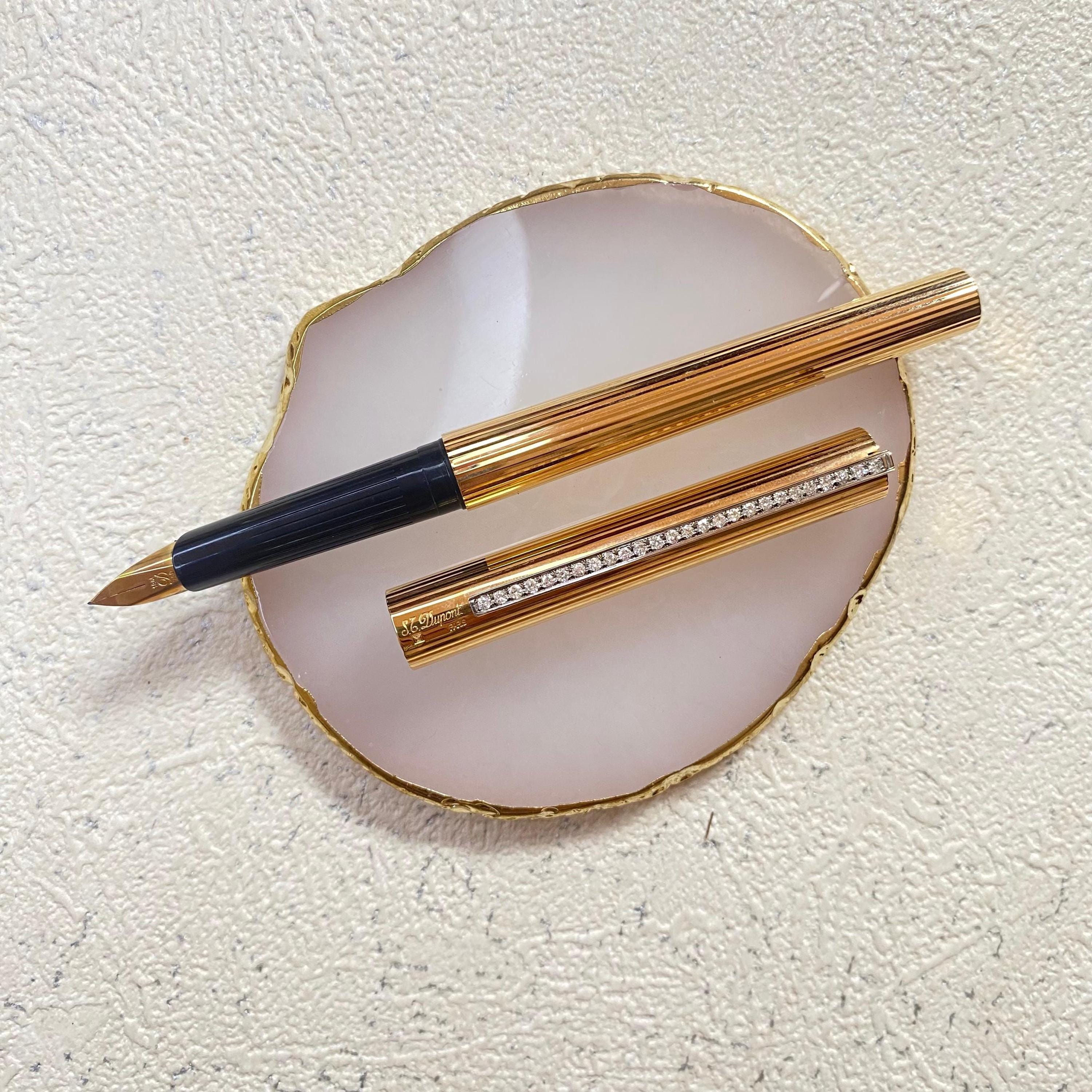 希少なSTデュポン クラシック万年筆：18金ペン先、金メッキ - VP224