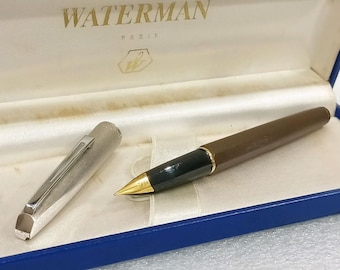 Pluma estilográfica Waterman Concorde vintage con plumín mediano de oro de 18 quilates - VP711