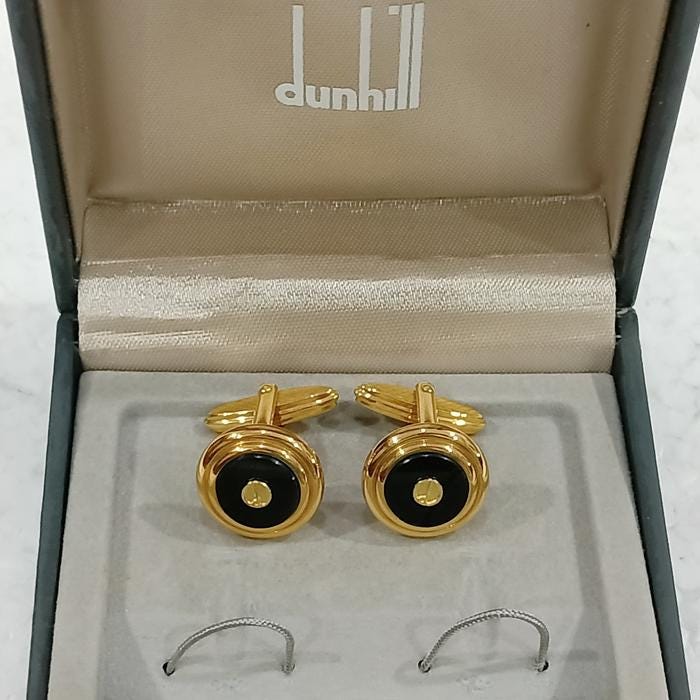 dunhill ゴールド カフリンクス dunhill Gold Plated and Black