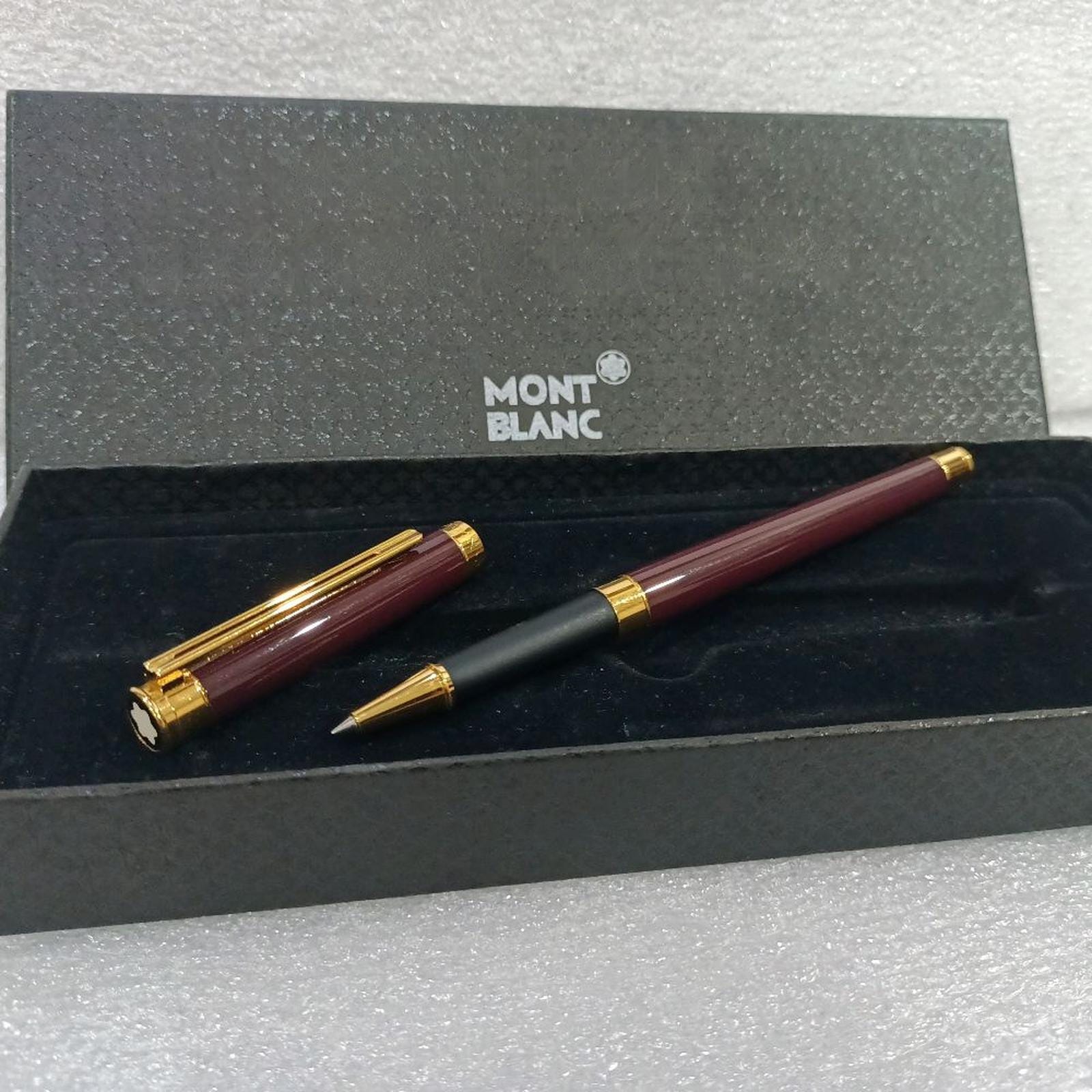 Vintage Montblanc Noblesse Rollerball Pen in Burgundy With Gold