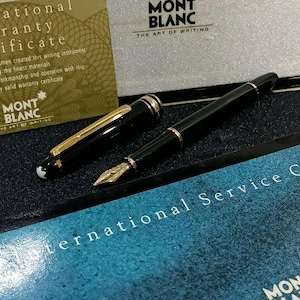 NOS Vintage Montblanc Meisterstuck 144 Fountain Pen: 14K Gold Monotone Nib, Original Germany - VP385
