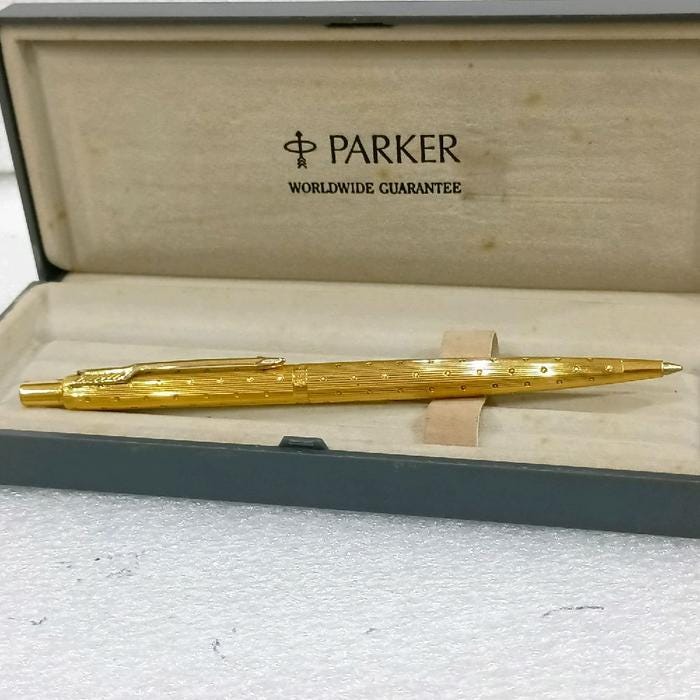 Parkerのゴールドの万年筆とボールペン Gold parker pen - Etsy 日本