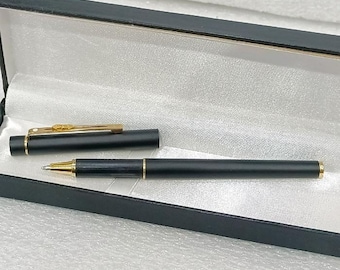 Vintage Sheaffer TARGA 1003 Slim Rollerball Pen: Matte Black, Gold Trim, Original  - VP187
