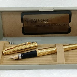 80ヴィンテージ⭐︎レア】14K Parker 75 万年筆 専用ケース付き 【レア