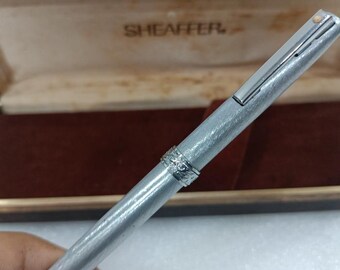 Stylo à Bille Vintage RITEPOINT - Plastique Texturé, Acier Brossé Et Chrome - Occasion