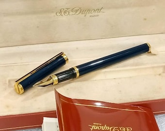 ヴィンテージ S.T. デュポン 万年筆：24金仕上げ、18金ペン先 - Etsy 日本