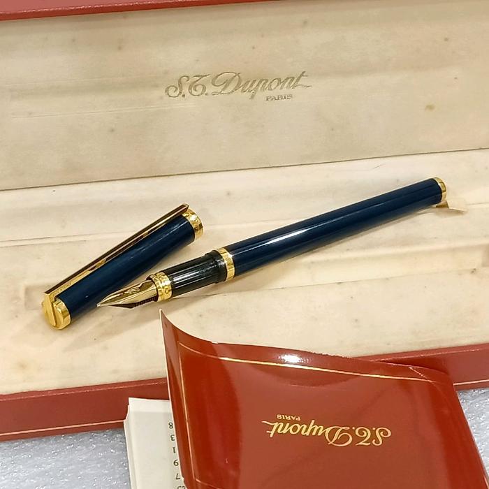 ★D07263/S.T.Dupont デュポン/万年筆/ペン先 18ct 750/925/ゴールド エス・テー・デュポン 万年筆 ボールペン 高級筆記具 文具