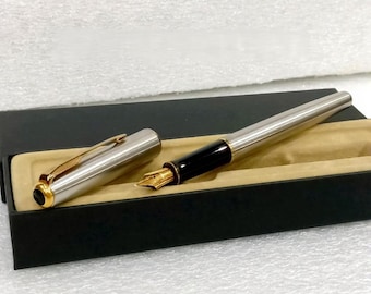 Pluma estilográfica Parker Sonnet Flighter GT de acero inoxidable cepillado (Francia) - VP643