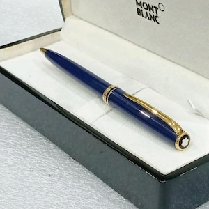 Vintage Montblanc Generation Ballpoint Pen: Blue Resin, Gold Trim, Original Germany - VP439