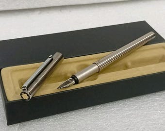 Stylo plume Montblanc Noblesse Slimline vintage, plume en acier chromé, Allemagne - VP720