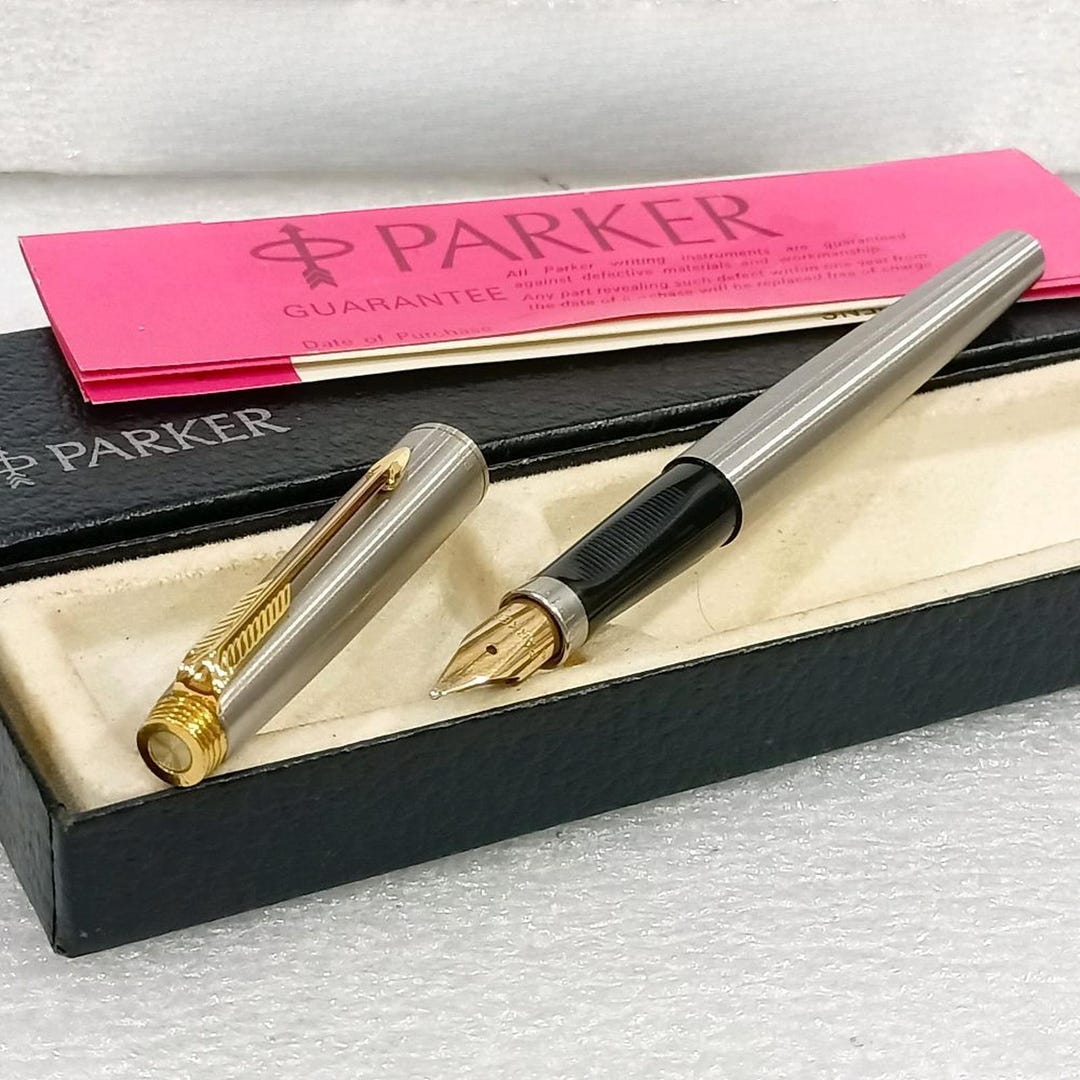 Vintage Parker 75 Flighter 14K Gold Nib GT Fountain Pen USA - VP742 - Etsy