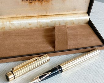 Lot De 2 Stylos Plume Sheaffer Targa Avec Plumes En Or 18K Et 14K - Occasion Argenté