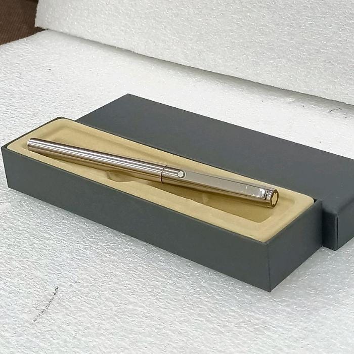 ヴィンテージ モンブラン ノブレス スリムライン 万年筆 クローム
