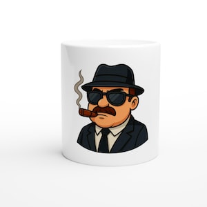 Cartoon Mugsy Godfather White 11oz Ceramic Mug