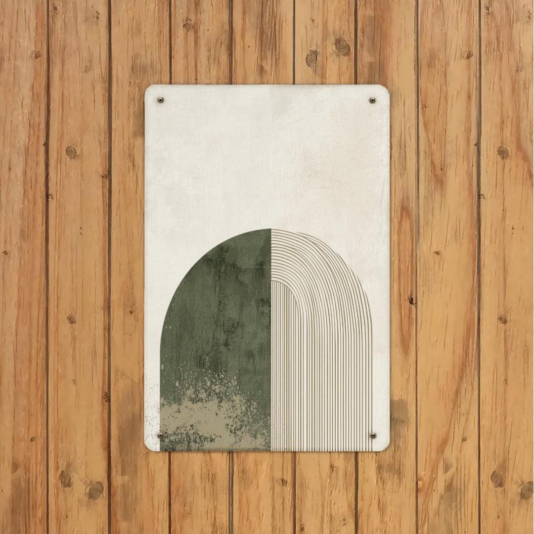 Modern Sign Patterns Modern Minimalist Signs,abstract Wall Signs,white and Green Geometric ...